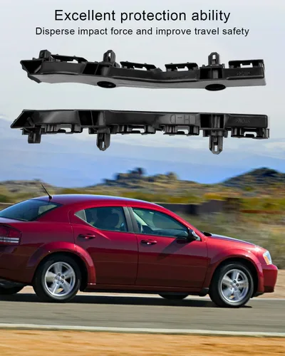 Vista 3 de 2 piezas de soporte de parachoques delantero para Dodge Avenger 2011 2012 2013 2014, cubierta lateral de parachoques retenedor reemplazo 68081558AA