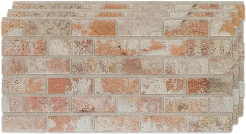 Vista 40 de IZODEKOR Paneles de pared 3D con efecto ladrillo, revestimiento, aspecto de piedra, revestimiento de espuma de poliestireno para sala de estar