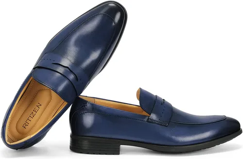 Vista 4 de Men's Slip on Oxford Dress Shoes Classic Handmade Calfskin Manufacturing More Compact, Choose The Right Size to Modify The Foot
