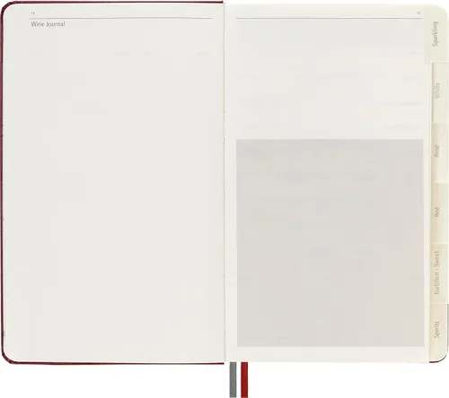 Vista 6 de Recetario Moleskine Passion, cuaderno para recetas, tapa dura, grande, de 5" x 8.25", rojo escarlata, 400 páginas