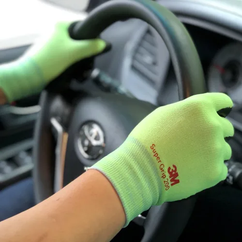 Vista 3 de 3M Super Grip 200 - Guantes de trabajo recubiertos de espuma de nitrilo para todo el día, 10 pares (talla M, naranja)