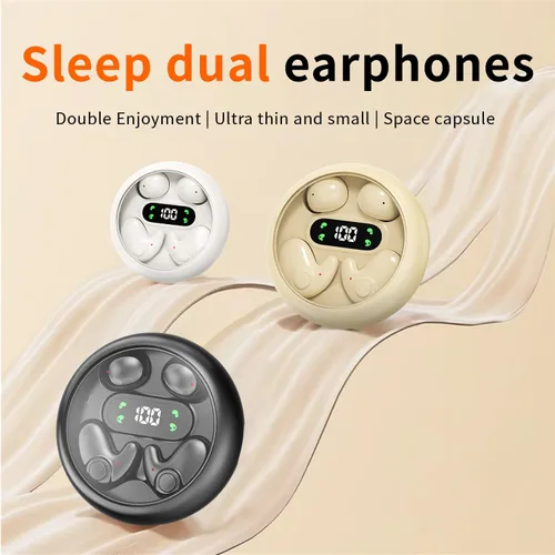 Vista 8 de Earbuds,Mini Invisible Sleep Earbuds,Bluetooth 5.4 Ultra-Stylish Headphones for Sleep,Comfortable Blocking Noise,2-Pack Small mini Invisible