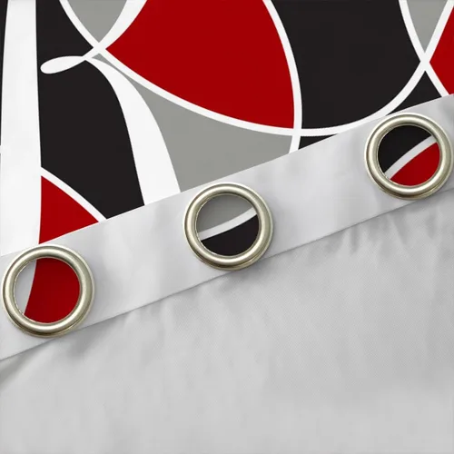 Vista 5 de Feelyou Cortinas opacas geométricas de oscurecimiento para sala de estar, cortinas opacas con líneas de rayas para niños, arte abstracto moderno