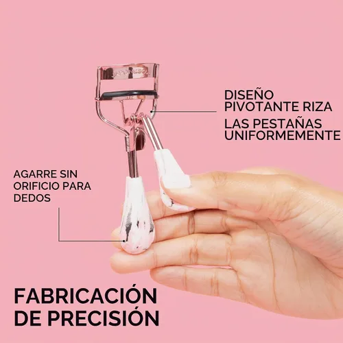 Vista 6 de JAPONESQUE - Rizador de pestañas de agarre cómodo para pestañas naturales y postizas, ajuste universal, rizo duradero