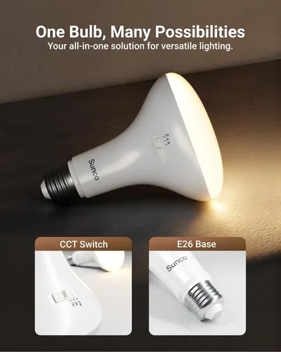 Vista 2 de Sunco - Paquete de 12 bombillas LED BR30, bombillas empotradas, bombilla de inundación para interiores, 850 LM, 11 W (equivalente a 65 W), CCT 3000k