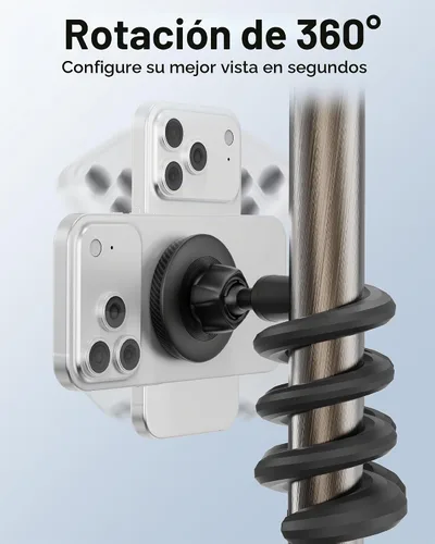 Vista 5 de Soporte de teléfono flexible para cinta de correr, soporte magnético de cuello de cisne para teléfono celular