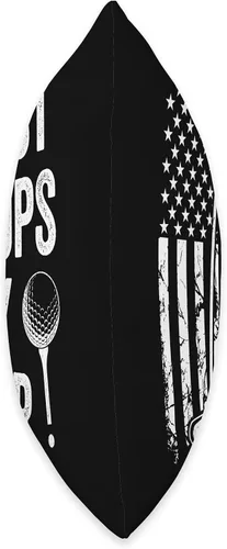 Vista 2 de Best Dad By Par Golfing Apparel by AlphaONE Best Pops by Par USA Flag Father's Day Golfing Dad Throw Pillow, 16x16, Multicolor