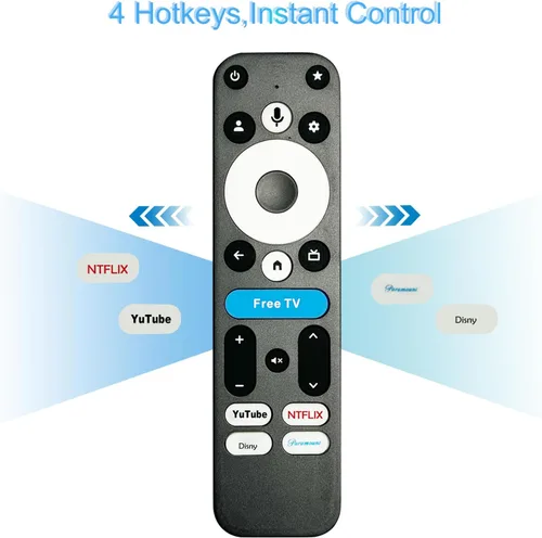 Vista 7 de Control remoto reemplazado para onn 4K Plus/4K Pro Streaming Box