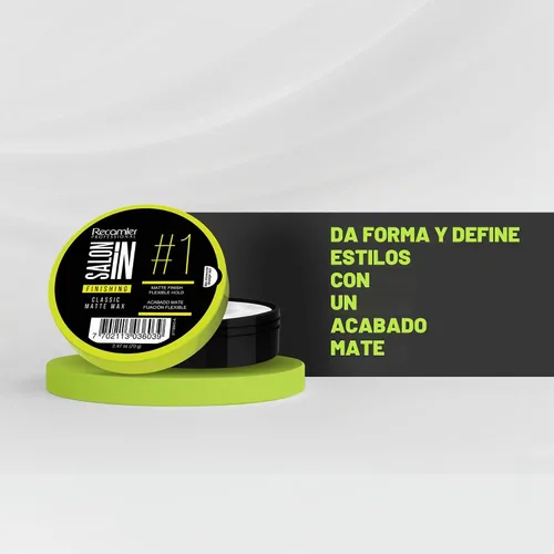 Vista 2 de Salon In de Recamier Cera clásica mate para el cabello, producto de peinado 2.47 oz / 70 g