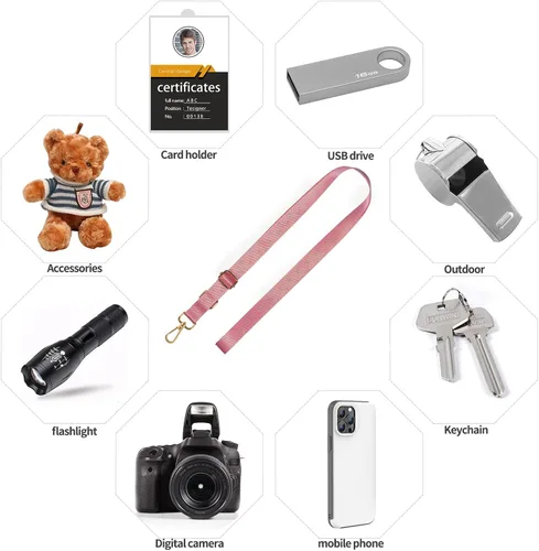 Vista 4 de Cordón cruzado para teléfono celular, correas ajustables para el cuello para el hombro con cordón de muñeca, almohadillas de sujeción para teléfono