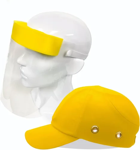 Vista 11 de Casco de béisbol amarillo de seguridad para hombres y mujeres