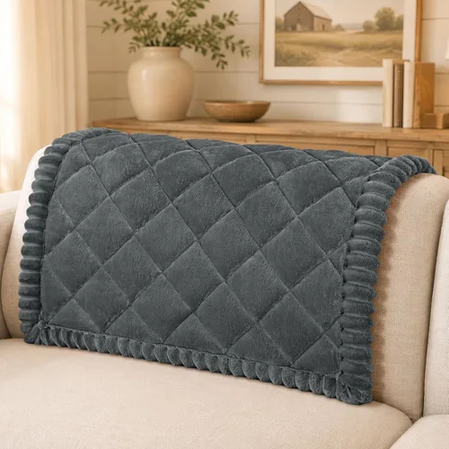Vista 45 de Smiry Couch Cover for Dogs, Non Slip Washable Pet Sofa Protector for Large Dogs, Cats, Fuzzy Plush Sofa Covers Backrest & Armrest, Against Fur, Dirt