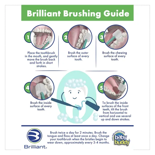Vista 10 de Brilliant Cepillo de dientes sónico para niños, cepillo de dientes eléctrico para niños con luces intermitentes y cerdas finas, cepillado divertido