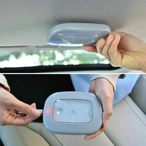 Vista 3 de MASO Lámpara de techo para interior de coche, 10 LED, 12 V, USB, recargable, luces de lectura para remolque/furgoneta/yate/barco/caravana