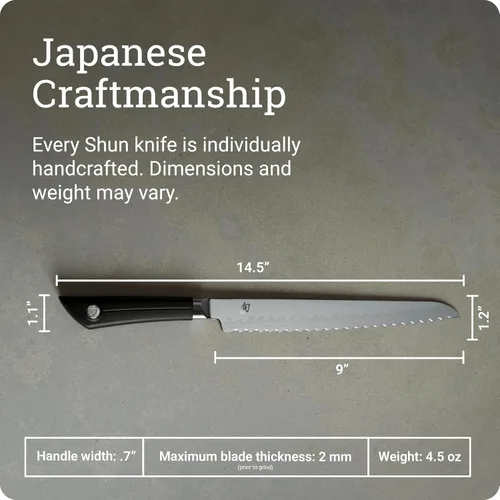 Vista 5 de Shun Sora - Cuchillo para pelar, Pan, 9 pulgadas, Metálico