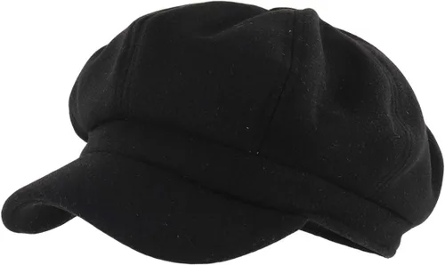 Vista 11 de Gisdanchz Boina de lana con visera para mujer, gorra de taxista para invierno Marrón