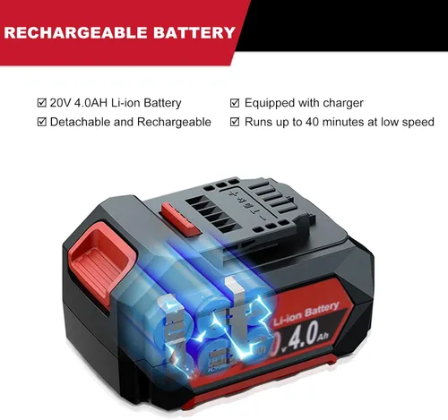 Vista 6 de Aspiradora inalámbrica en seco y húmedo, aspiradora inalámbrica de 20 V y 2.5 galones, aspiradora portátil con succión ajustable sin escobillas