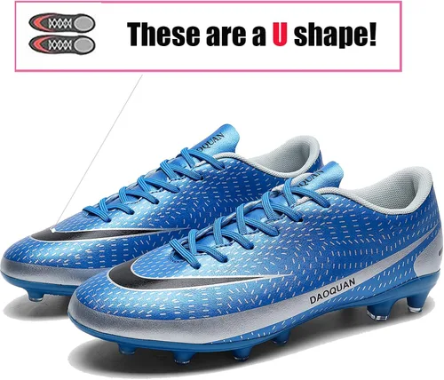 Vista 2 de HaloTeam Zapatos de fútbol para hombre tacos de fútbol de tierra firme para adultos atléticos al aire libre interior zapatos de entrenamiento