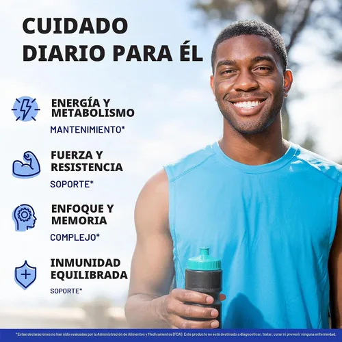 Vista 3 de Multivitamínico para hombres - Complejo B y B12 Whole Foods & Enzimas