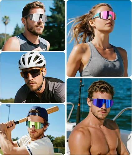 Vista 2 de STORYCOAST Lentes de sol deportivos polarizados para hombres y mujeres, para conducir, pesca, ciclismo, bicicleta de montaña, protección UV400