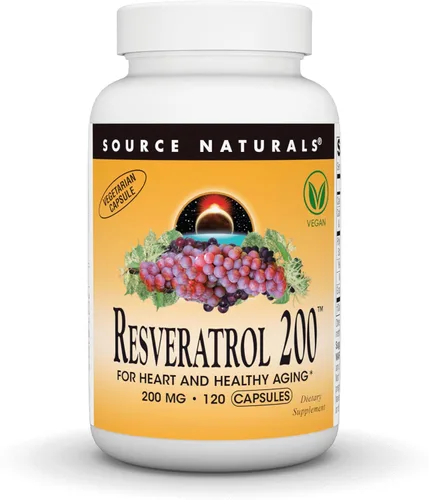 Vista 10 de Source Naturals Resveratrol 200 mg para el Corazón y el Envejecimiento Saludable - 30 Cápsulas Vegetarianas