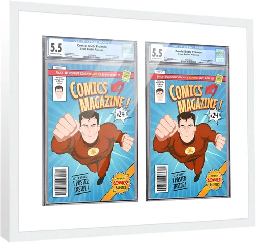 Vista 106 de Poster Palooza Marco de cómics con paspartú para 1 cómic de grado CGC, CBCS o PGX, marco de cómic de bronce para cómic de 8.125 x 13 pulgadas