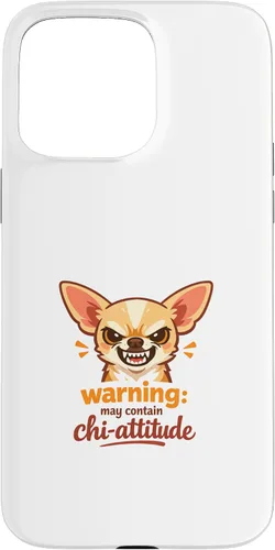 Vista 30 de Chihuahua Attitude Warning - Carcasa para iPhone XR