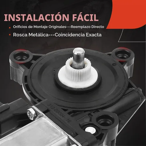 Vista 5 de A-Premium Motor de elevación de ventana eléctrica delantera izquierda compatible con Hyundai Elantra 2009-2012 (solo hatchback) lado del conductor