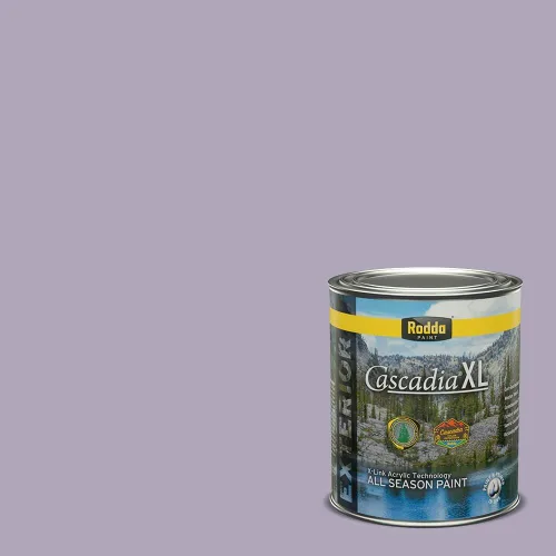 Vista 142 de Rodda Paint CASCADIA XL Pintura e imprimación de satén exterior en uno, cuarto de galón, bikini lavanda