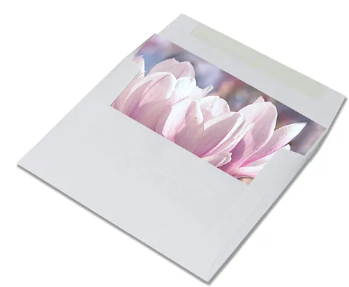 Vista 4 de Small World Greetings Spring Blossoms - Tarjetas de notas de flores, 12 unidades, interior en blanco con sobres blancos, tamaño A2 de 5.5 x 4.25