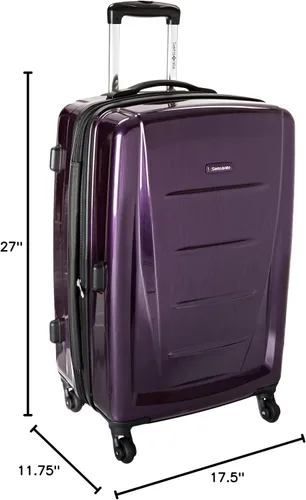 Vista 24 de Samsonite Winfield 2 Equipaje rígido con ruedas giratorias, Azul profundo, Juego de 3 piezas (20/24/28)