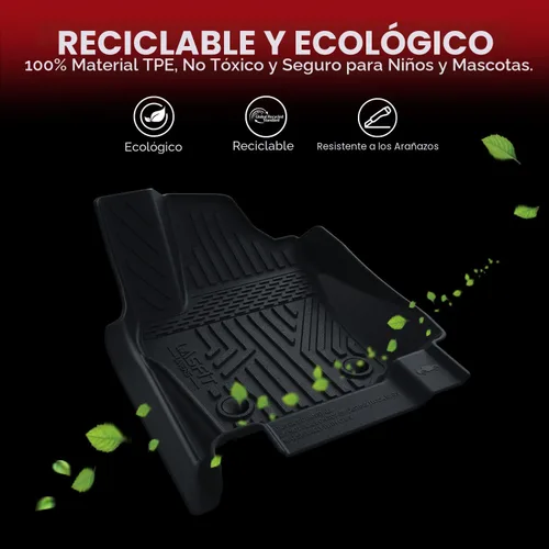 Vista 8 de LASFIT Alfombrillas para Toyota Tacoma 2005-2011 (solo compatible con DoubleCab AutoTran)