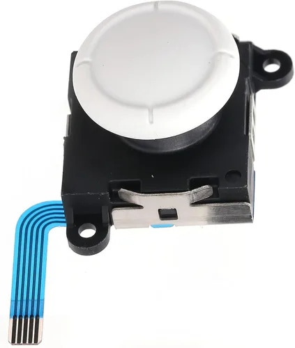 Vista 5 de Entatial Módulo de botón Joystick, ligero, compacto, resistente al desgaste, fácil de reemplazar, palillo de pulgar para interruptor Joycon (blanco)