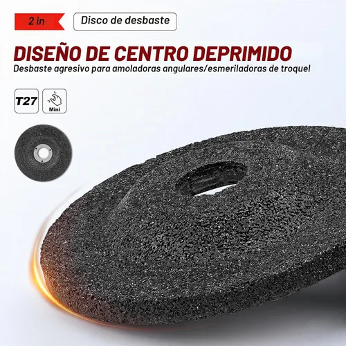 Vista 5 de SI FANG Muela abrasiva de 2" para mini amoladora angular de aire de 2 pulgadas, paquete de 25