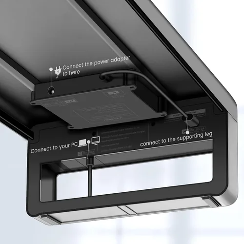 Vista 6 de Soporte de aluminio para monitor con nodo para 4 USB 3.0.