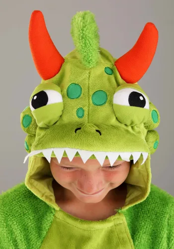 Vista 4 de Disfraz de Monstruo Verde con Manchas para Niños Multicolor