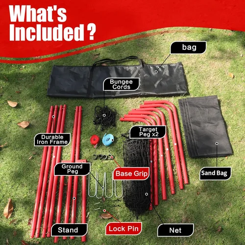 Vista 5 de Red de rebote para voleibol de 7x4 pies, red de rebote ajustable de 5 ángulos para practicar zambullidas, posicionamiento, clavado