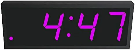 Vista 6 de TimeMachines Precision Digital PoE Reloj RGB multicolor, 4" x 4 dígitos, caja negra