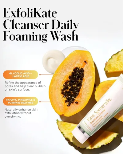 Vista 2 de Kate Somerville ExfoliKate Limpiador – Lavado facial exfoliante espumante diario – Exfoliante facial suave con ácido glicólico y ácido láctico