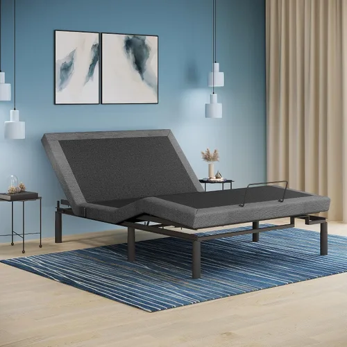 Vista 9 de iDealBed 4i - Base de cama ajustable personalizada, inalámbrica, con masajeador, luz nocturna, antigravedad, anti ronquidos, preajustes de memoria