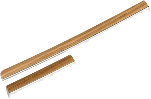 Vista 6 de Reposabrazos de manija de puerta con textura de madera para Toyota Land Cruiser Prado 150, panel de elevación de ventana Lc150 2010-2022, accesorios