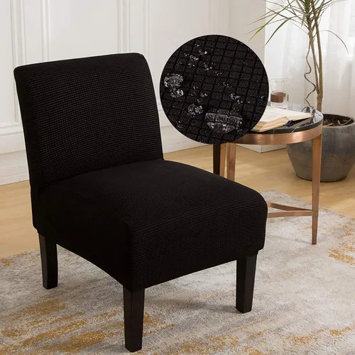 Vista 2 de JIAN YA NA Funda impermeable para silla de acento sin brazos, funda elástica para silla de sala de estar, tela fina universal, extraíble, lavable