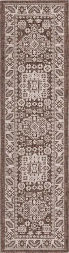 Vista 57 de Unique Loom Outdoor Aztec Collection Alfombra de área, Chalca (5 pies 3 pulgadas, octágono, aguamarina/marfil)