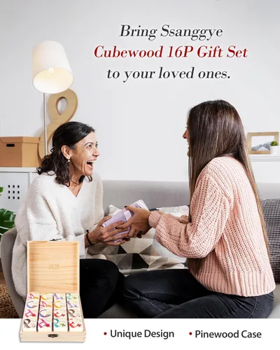 Vista 7 de Ssanggye Cubewood - Juego de regalo de 16 piezas, 0.78 onzas (16 unidades, 8 sabores x 2EA) Hierba Floral Blended Signature Puer Earlgrey Hibiscus