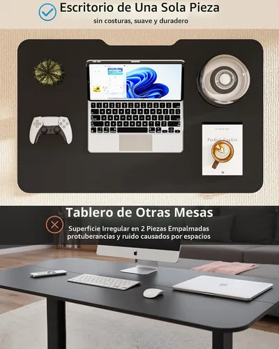 Vista 4 de Okin Escritorio Eléctrico de Pie de 31.5x19.7 Pulgadas Escritorio Pequeño para Computadora - Escritorio de Pie de Pieza Completa con Ruedas Gaming