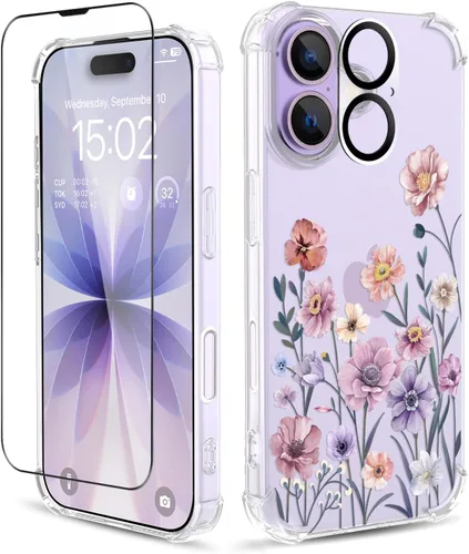 Vista 24 de Funda para iPhone 13 y iPhone 14 (6.1 pulgadas), funda protectora delgada de poliuretano termoplástico suave a prueba de golpes, bonito