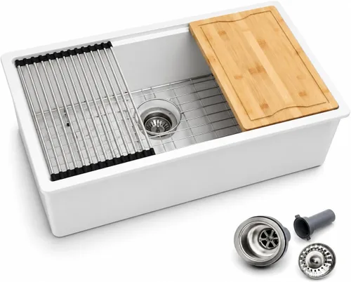 Vista 20 de Dcolora Fregadero de Barra de Composite de Cuarzo de 22 Pulgadas Negro Bajo Encimera Pequeño Fregadero de Cocina de Composite de Granito Prep RV