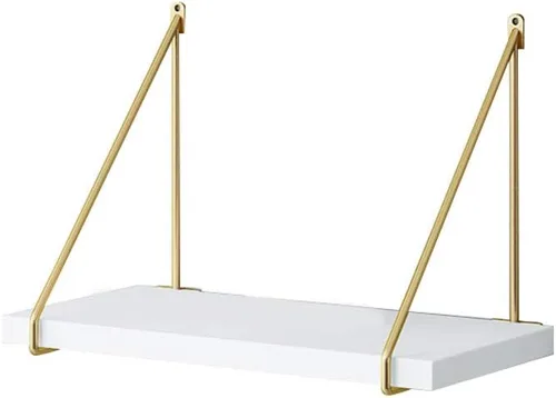 Vista 5 de Soporte para estante de pared de hierro forjado para decoración del hogar, dormitorio, sala de estar, soporte de estante flotante, con accesorios, 2