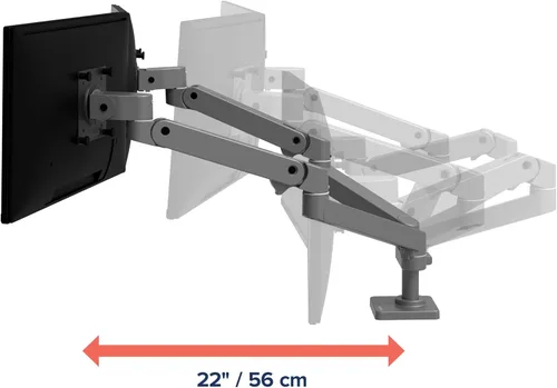 Vista 5 de Ergotron Brazo de monitor dual LX Pro Premium actualizado, soporte de escritorio VESA - para 2 monitores de hasta 27 pulgadas, 4 a 20 libras cada