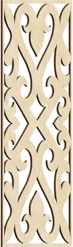 Vista 120 de Keene Paneles de pared decorativos de madera con calado, 9 3/8 pulgadas de ancho x 24 3/8 pulgadas de alto x 1/4 de alto, abedul Birch